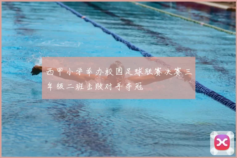 西甲小学举办校园足球联赛决赛三年级二班击败对手夺冠
